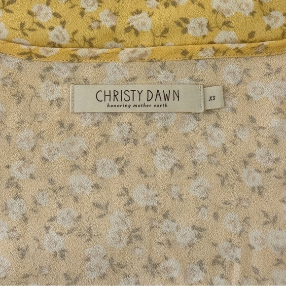 Christy Dawn The Dahlia Midi Puff-Sleeve Dress in Butterscotch Floral - Picture 6 of 7